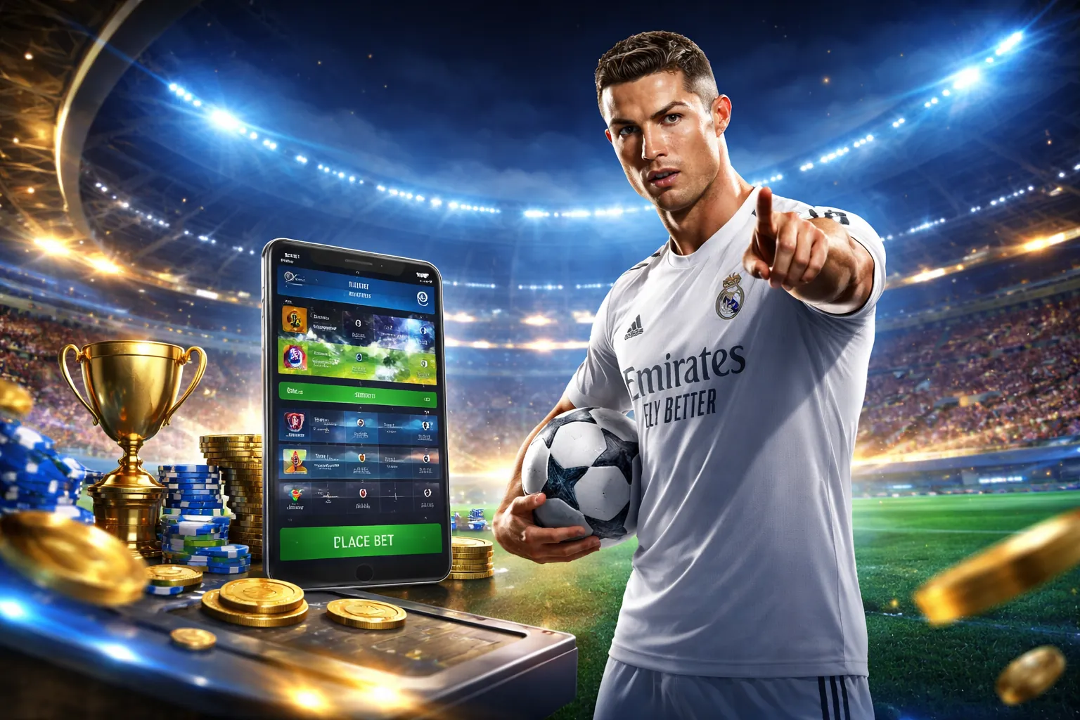 Sân vận động với không khí sôi động, thể hiện cá cược thể thao tại Game 52